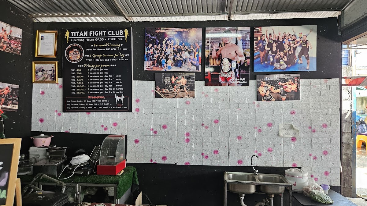 Pricing board at Titan Fight Club