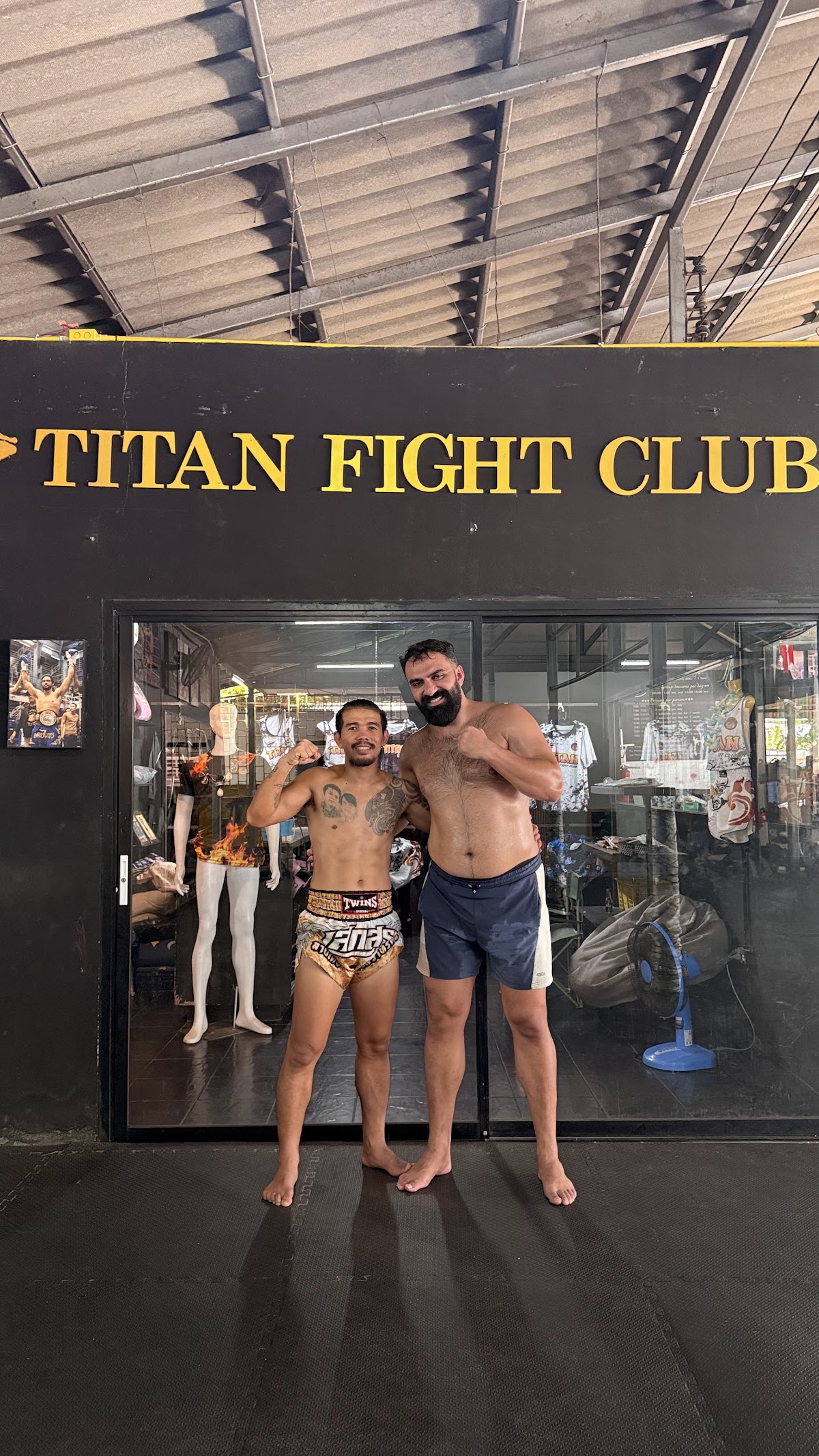 Trainer and student at Titan Fight Club